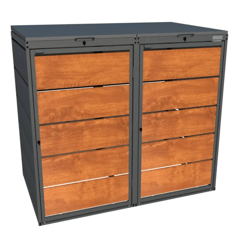 Cache poubelle galvanisé – Clim-Box