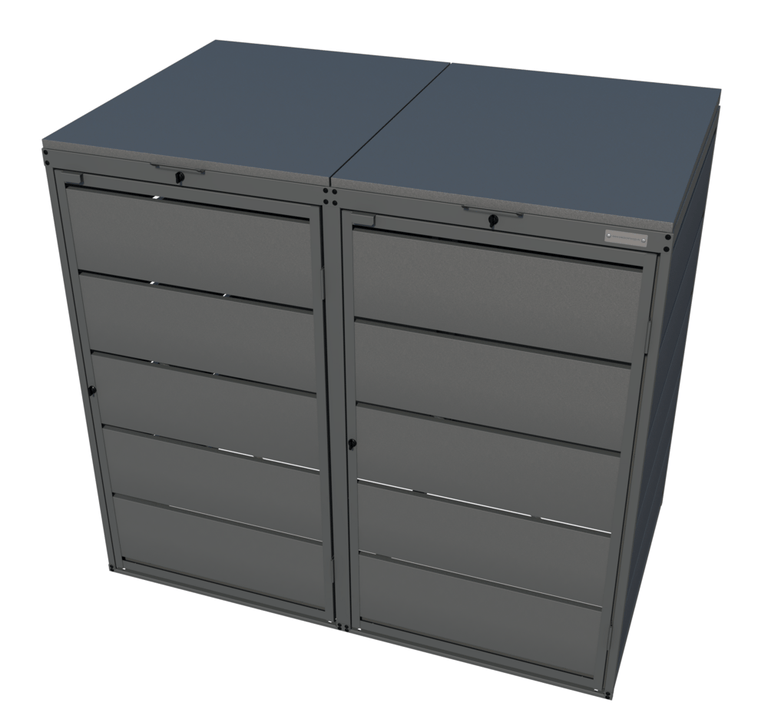 Cache poubelle galvanisé – Clim-Box