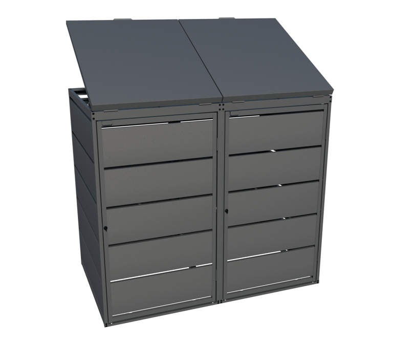 Cache poubelle galvanisé – Clim-Box